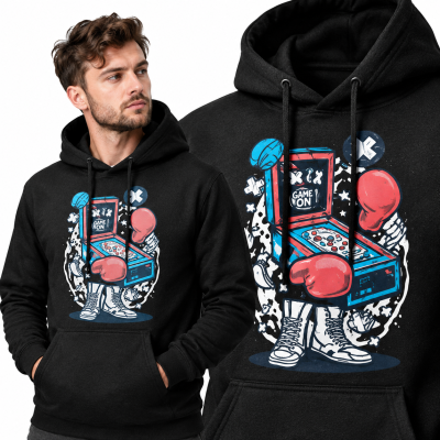 BLUZA Z KAPTUREM ANIMOWANA  PINBALL BOXER